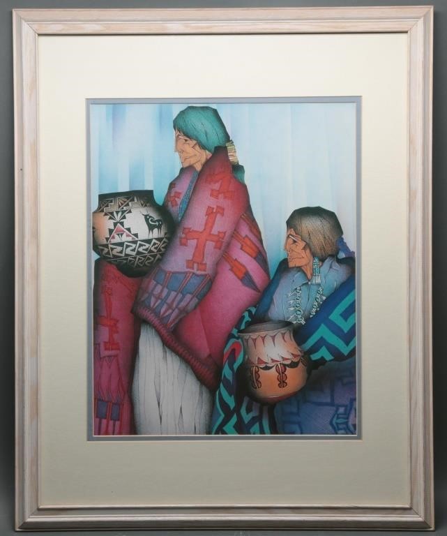 Amado Pena Colcha Series "Dos Artesanas" Litho