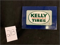 "Kelly Tire" tin sign
