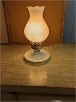 Vintage Hobnail Milk Glass Accent Lamp
