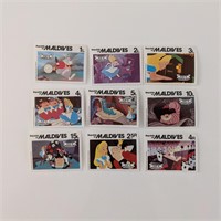 1980 Disney's Alice In Wonderland Stamp Set