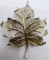 Signed Trifari Oak Leaf Brooch