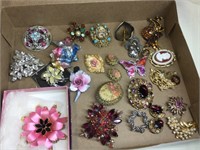 Mixture of vintage broaches and pins