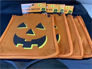 4 Flashing Halloween Treat Bags