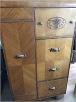 Vintage Chifferobe Dresser: Cedar Lined, 4 Drawers