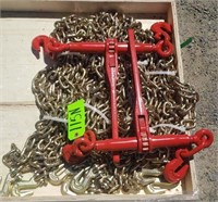 2--5400lb 5/16" Ratchet Binders w/ Chains