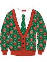 XL size For G and PL Men's Ugly Christmas 3D