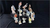 13 Porcelain Bird Figurines