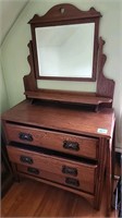 Antique Mirrored Back Dresser