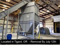 9'X9'X18' STEEL FEED HOPPER METERING BIN W/TWIN