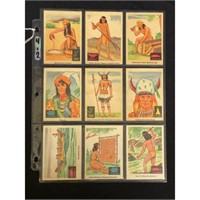 (9) Vintage Fleer Native American Cards