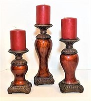 Trio of Candle Pedestals