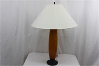 Orange Glass MCM Style Lamp