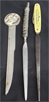 Group of vintage letter openers