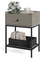 Y&M Nightstand, 1PC 2-Tier Side Table with