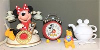 Disney  Minnie Phone & Mickey Mouse Alarm Clock