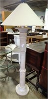 CARVED WOOD FLOOR LAMP 64"