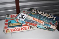 (3) Vintage Games - Sorry/Titanic/Basket (U238)