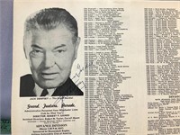 Jack Dempsey signed parade program