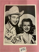 Roy Rogers & Dale Evans picture signed