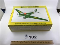 JOHN DEERE AIRPLANE BANK. NIB