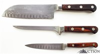 (3) Lamson Sharp Knives - Boning, Santoku, Steak