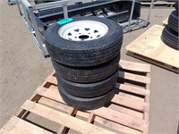 (4) Good Ride ST145R12 Tires & Rims