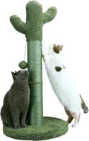 PetnPurr Cactus Cat Scratcher with Teaser Ball Toy