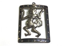 Fine Lg Mexican Sterling Figural Brooch 27.4g TW