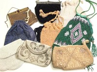 Group of 9 Vintage Beaded Bags
