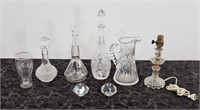 7 PCE LOT MOSTLY CRYSTAL - 2.5" TO 15" TALL
