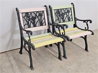 HEAVY CAST CHAIRS - 32.75" TALL X 21.75" WIDE X 24