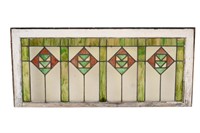 Arts & Crafts Prairie School Style Stained Glass W