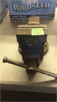 SMALL BLUE BENCH VISE