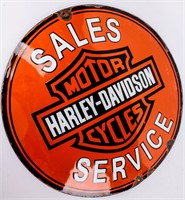 Vintage Porcelain on Steel Ad Harley Davidson