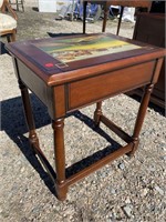 GOLFING DECORATED SIDE TABLE