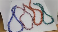 4 glass bead strings