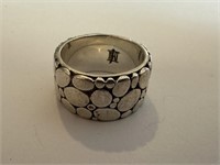 THICK JOHN HARDY STERLING SILVER BAND RING