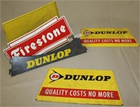 Dunlop Tire stand parts & 1 Firestone panel