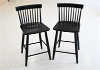 PAIR OF BROWN MAPLE "JAYCO" BAR CHAIRS