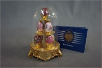 House of Faberge Ruby Garden Eggs and Dome