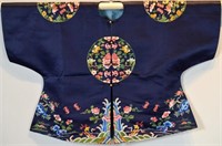 CHINESE SILK EMBROIDERED CHILD'S ROBE