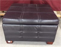 Everette Furniture Leather Storage Ottoman