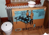 3 pcs - folding metal table, ob "Beauty Fold" &