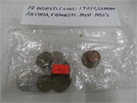 12 World coins