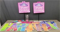 Happy Birthday Decor Lot Yard Letters Stakes