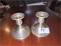 STERLING SILVER CANDLE HOLDERS