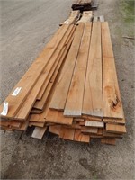 Large pallet of Cherry boards; most are 7 1/2'-8 1