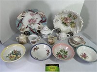Flower Design Bowls, Tea Cups, and Plates