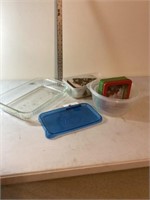 Pyrex baking dish and miscellaneous