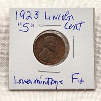 1923-S Lincoln Cent F+